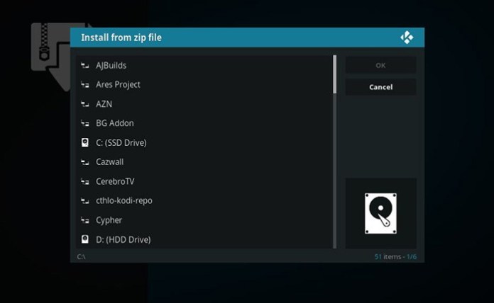 Cant Find Install From Zip On Kodi For Mac